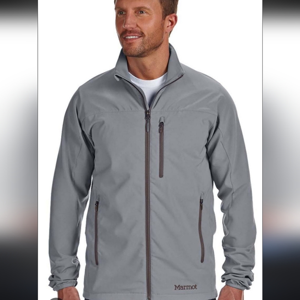 Marmot Tempo Jacket Mens 3x Gray Windbreaker Softshell Lightweight Full Zip